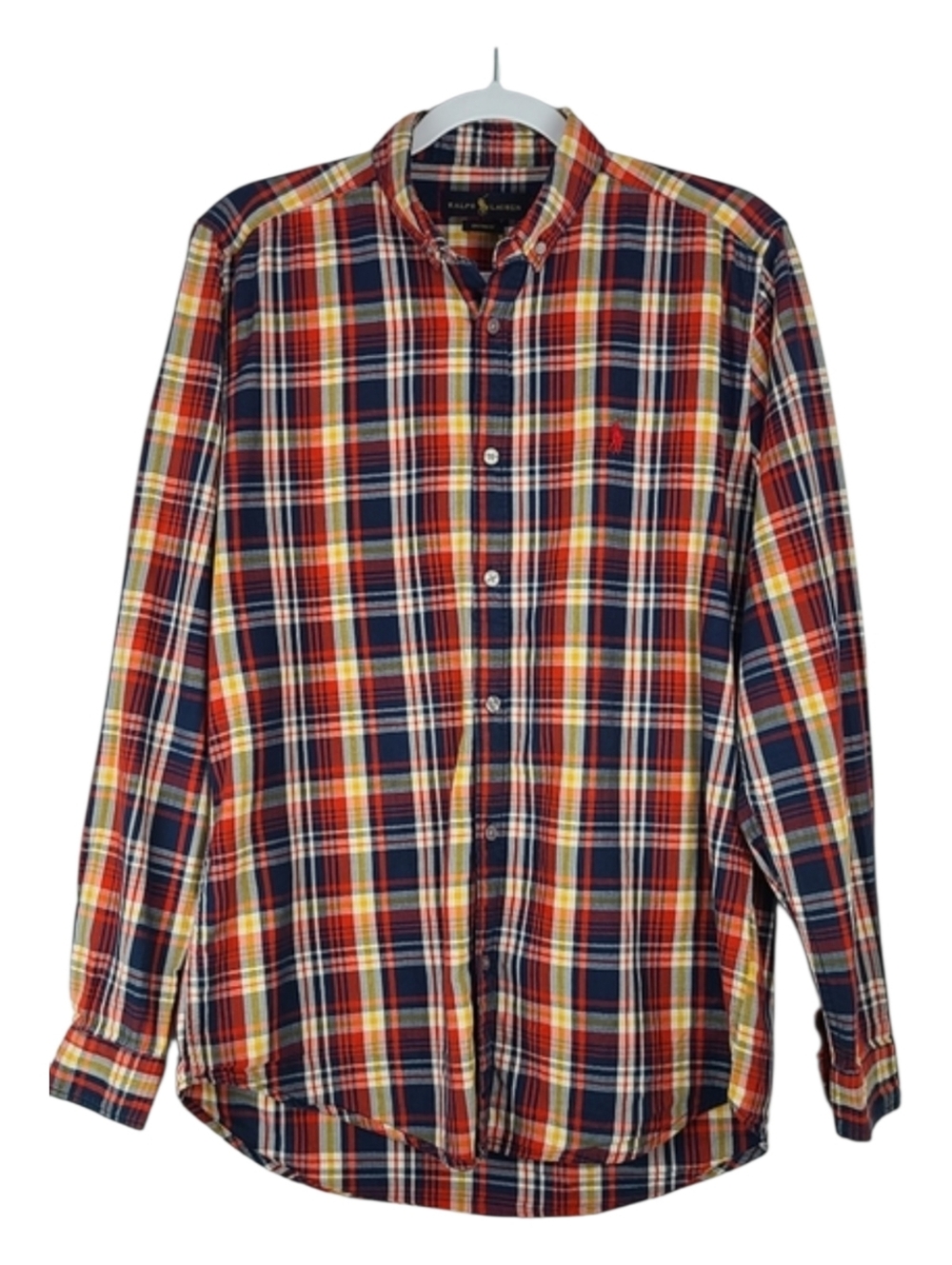 Ralph Lauren Men’s Plaid Button Down Shirt Size M | Long Sleeve Classic Casual